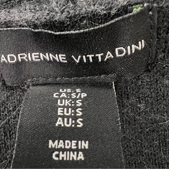 Adrienne vittadini cardigan merano wool grey charcoal black pockets soft open - Picture 6 of 7